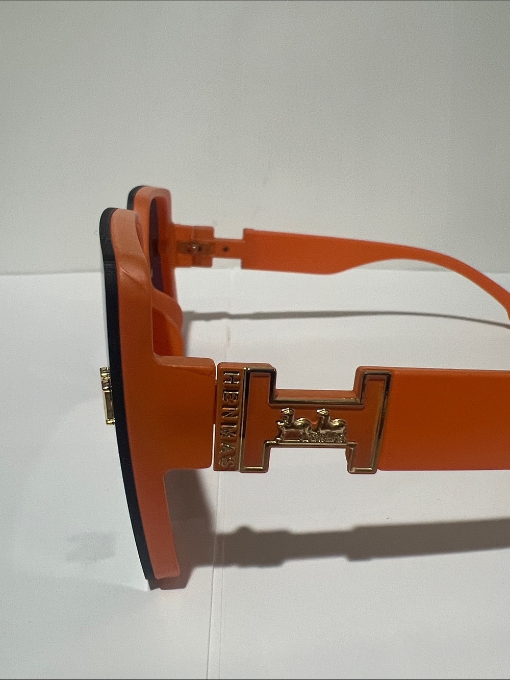 Henmas Orange Square Frame Sunglasses